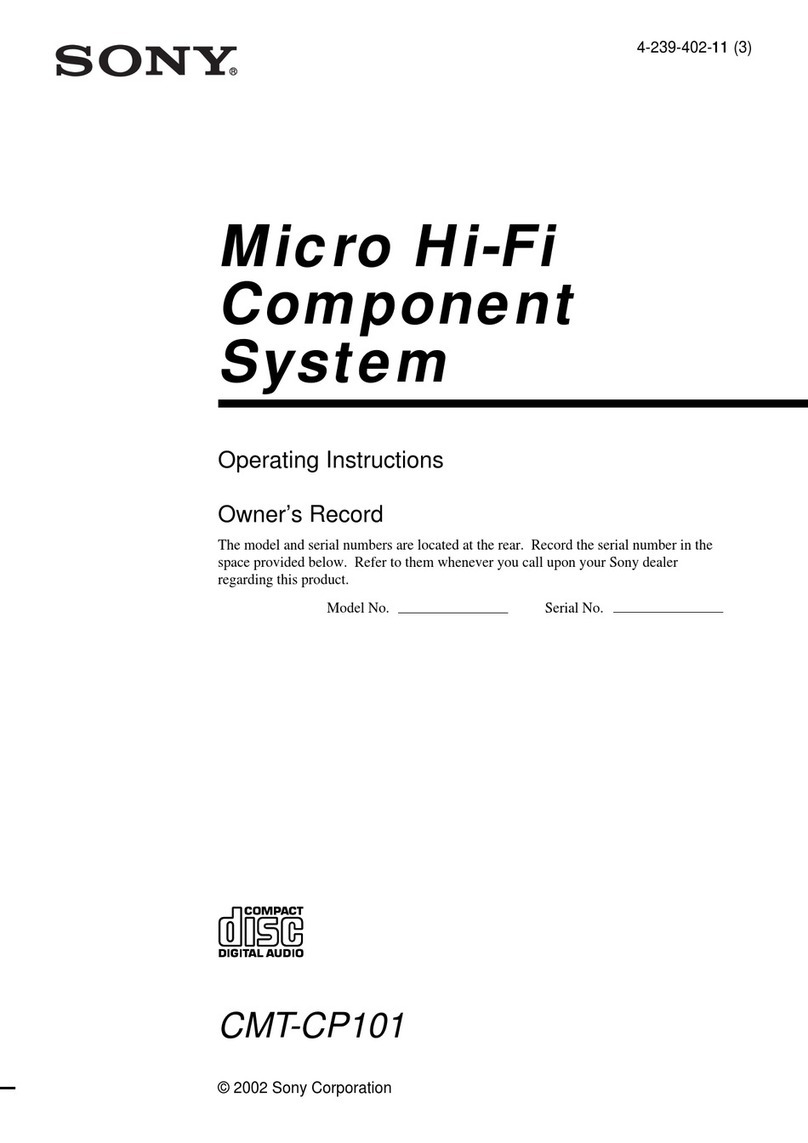 Sony CMT-CP101 - Micro Hi Fi Component System operating instructions