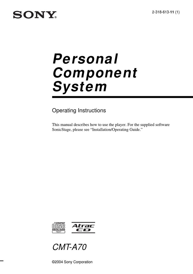 Sony CMT-A70 - Personal Component System User manual