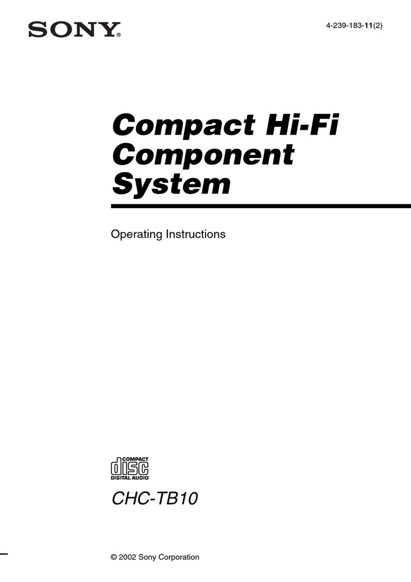 Sony CHC-TB10 operating instructions