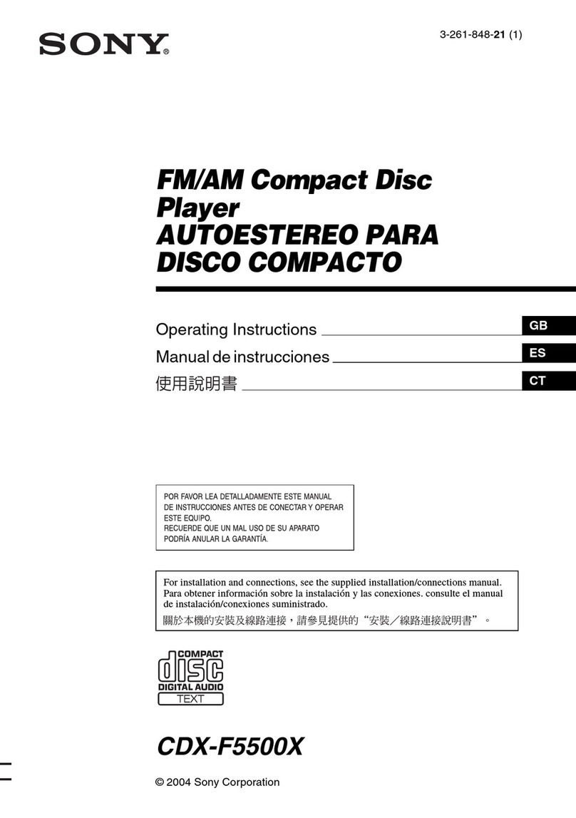 Sony CDX-F5500X Instruction Manual