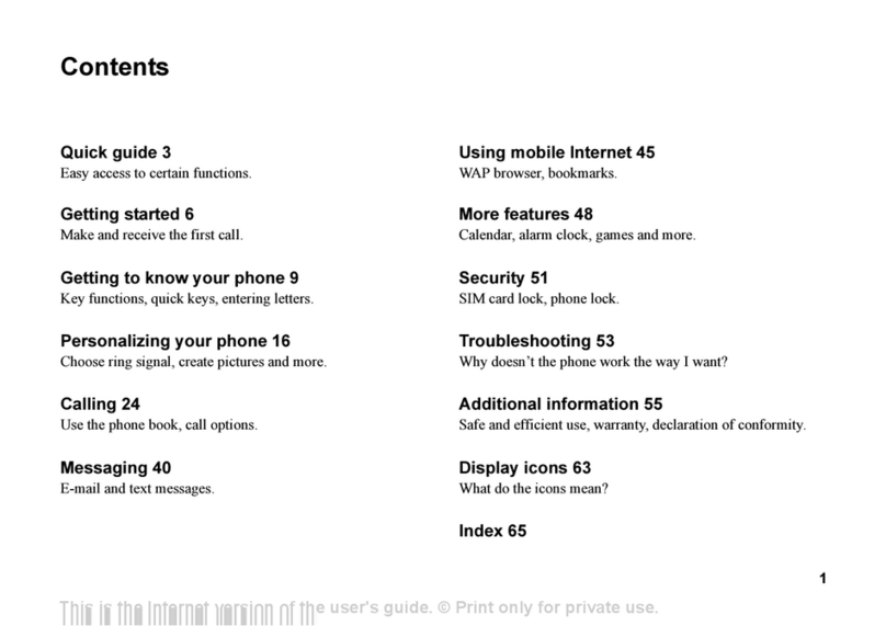 Sony Ericsson 1102101-BV User manual