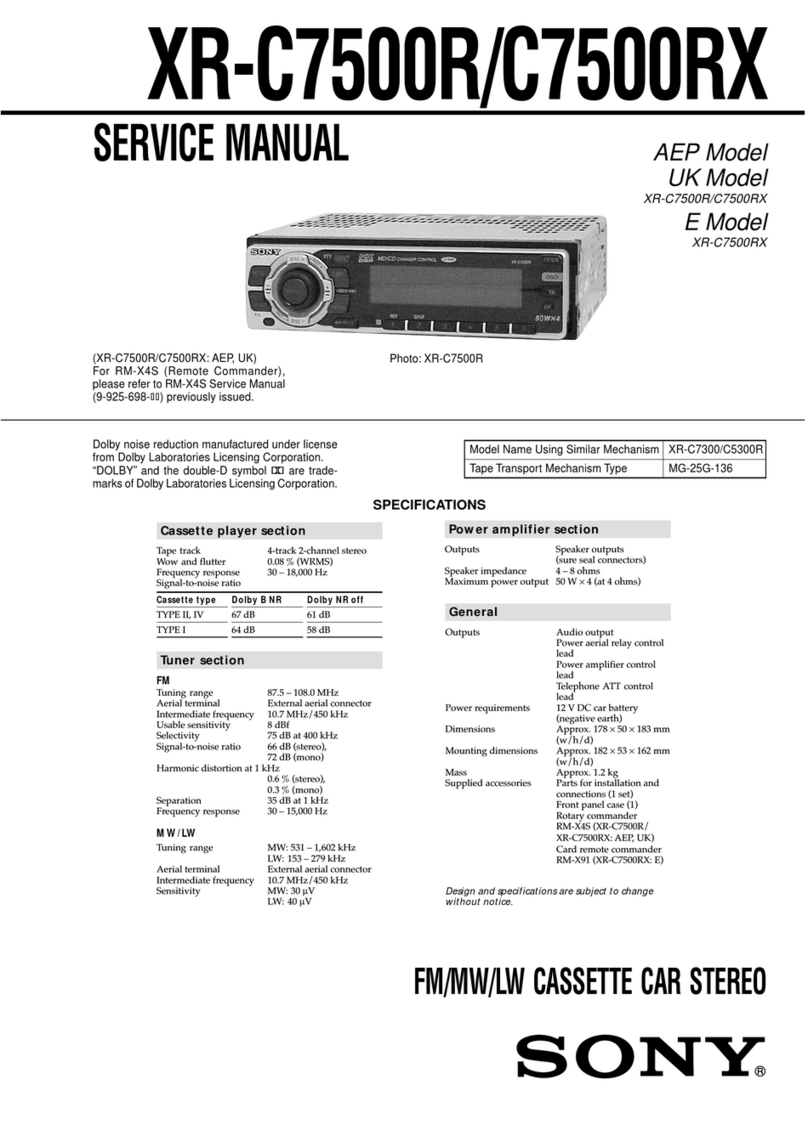 Sony XR-C7500RX Service manual