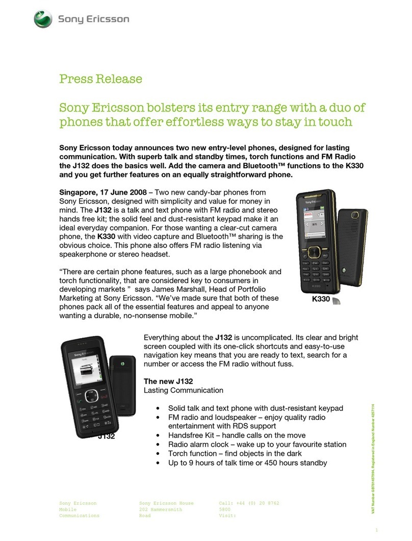 Sony Ericsson J132 User manual