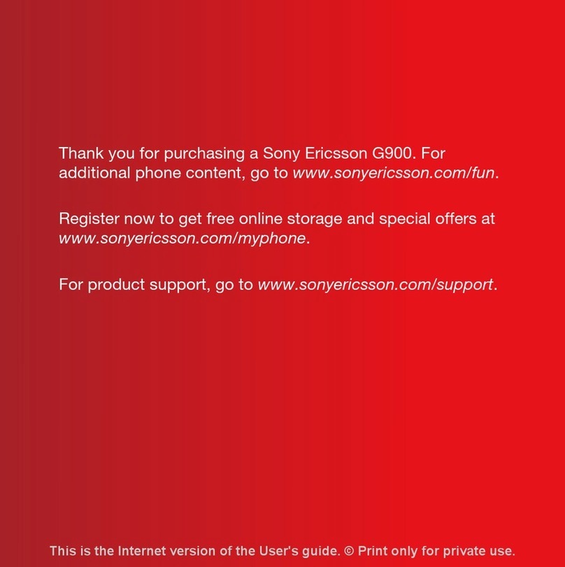 Sony Ericsson G900 User manual