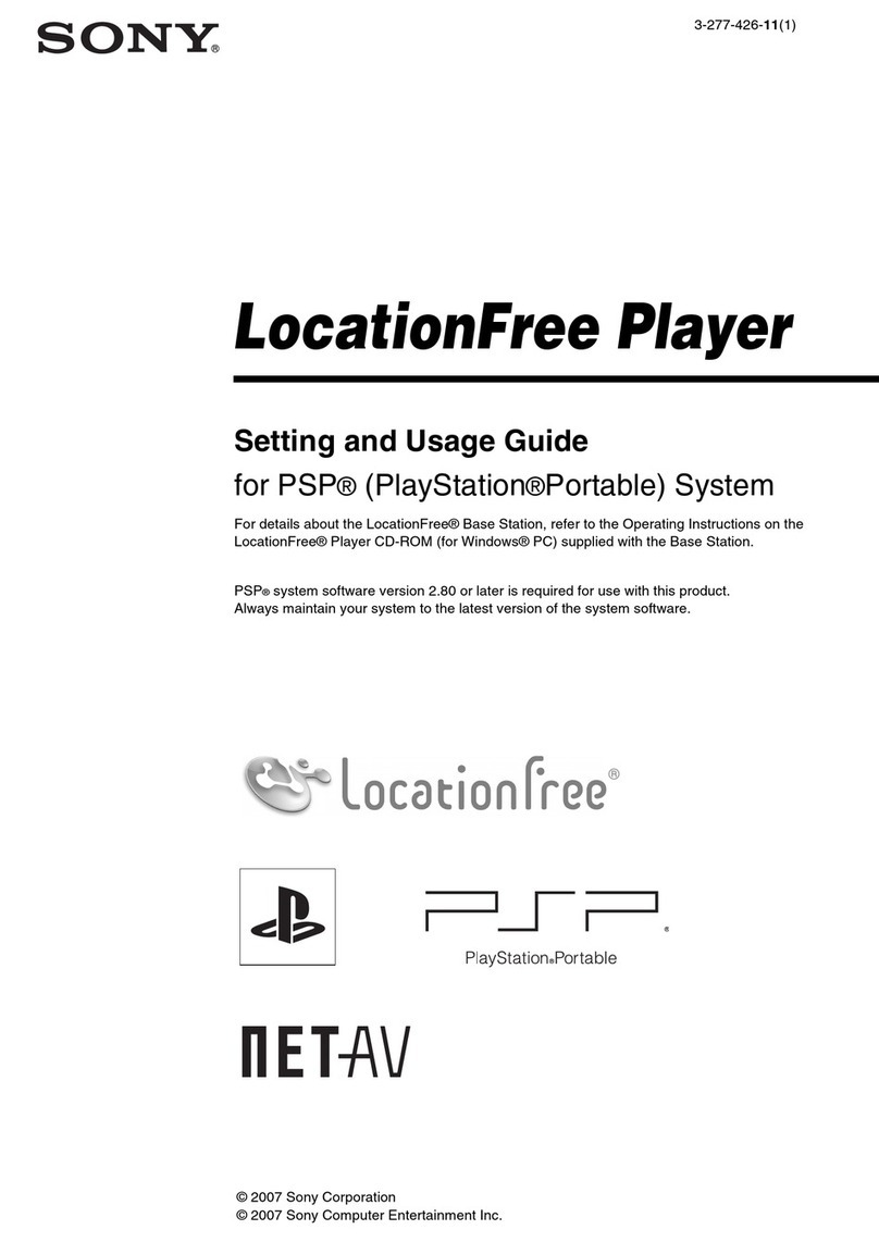Sony LocationFree Player for PSP manual