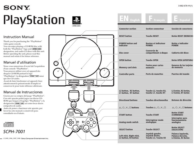 Sony PLAYSTATION SCPH-7001 instruction manual