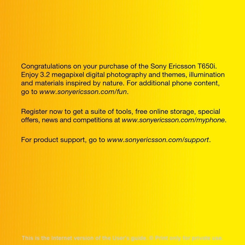 Sony Ericsson T650i User manual