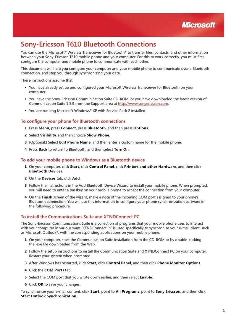 Sony Ericsson T610 Instruction manual Sony Ericsson T610 Instruction manual
