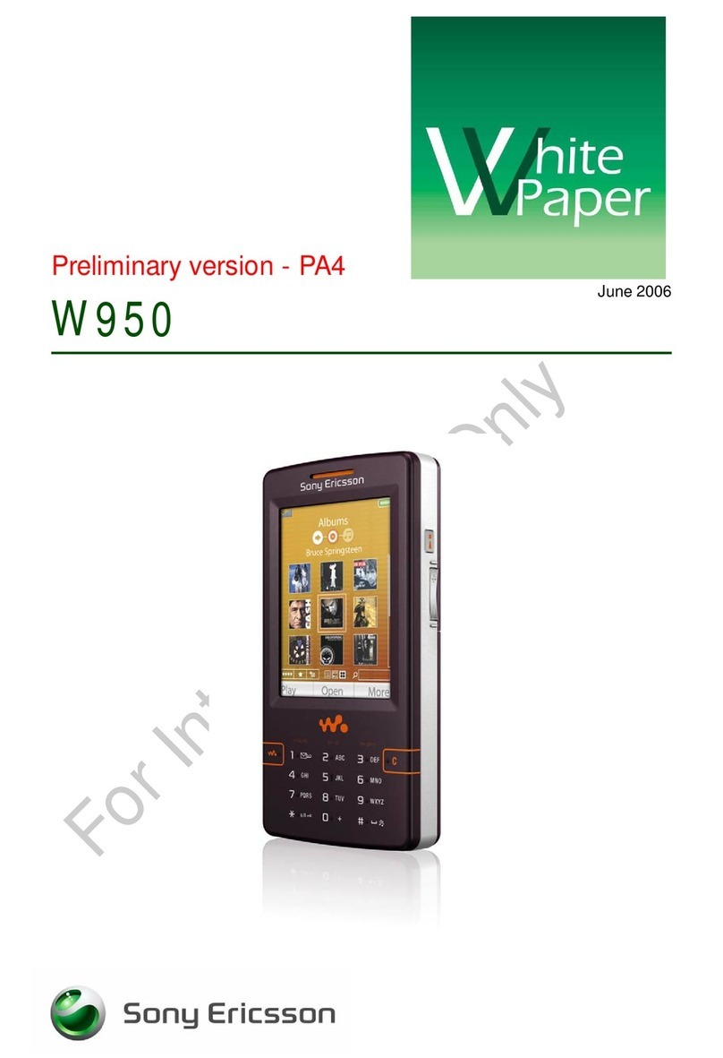 Sony Ericsson Walkman W950 Quick reference guide