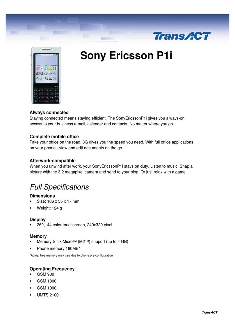 Sony Ericsson P1i User manual