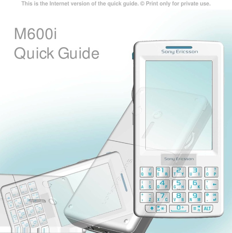 Sony Ericsson M600i quick guide