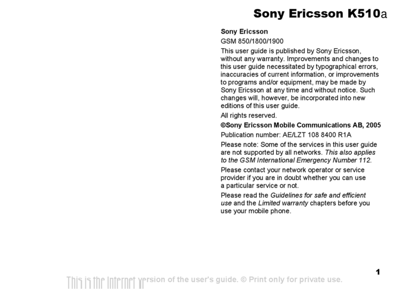 Sony Ericsson K510a User manual