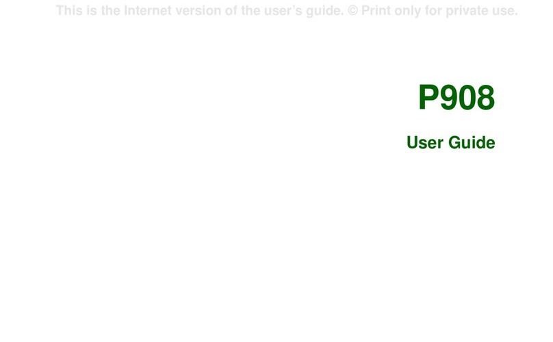 Sony Ericsson P908 User manual