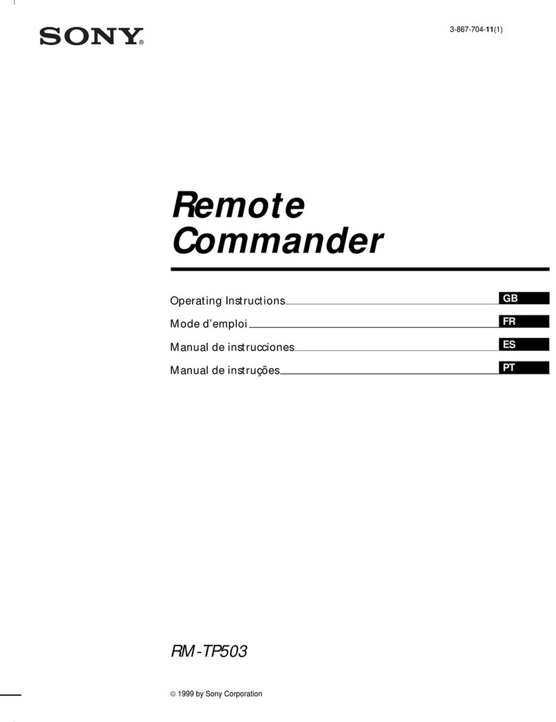 Sony RM-TP503 operating instructions