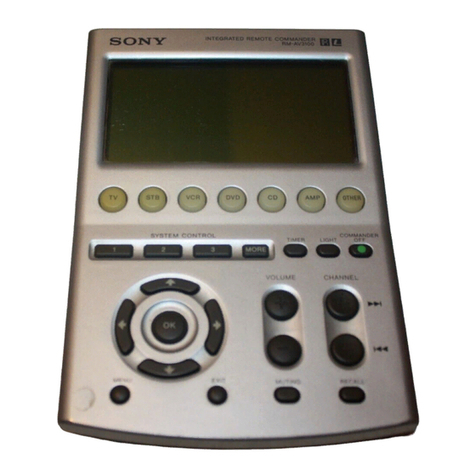 Sony RM-AV3100 - Integrated Remote Commander User manual