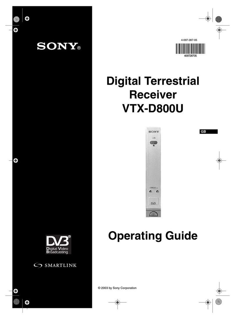 Sony VTX-D800U operating guide