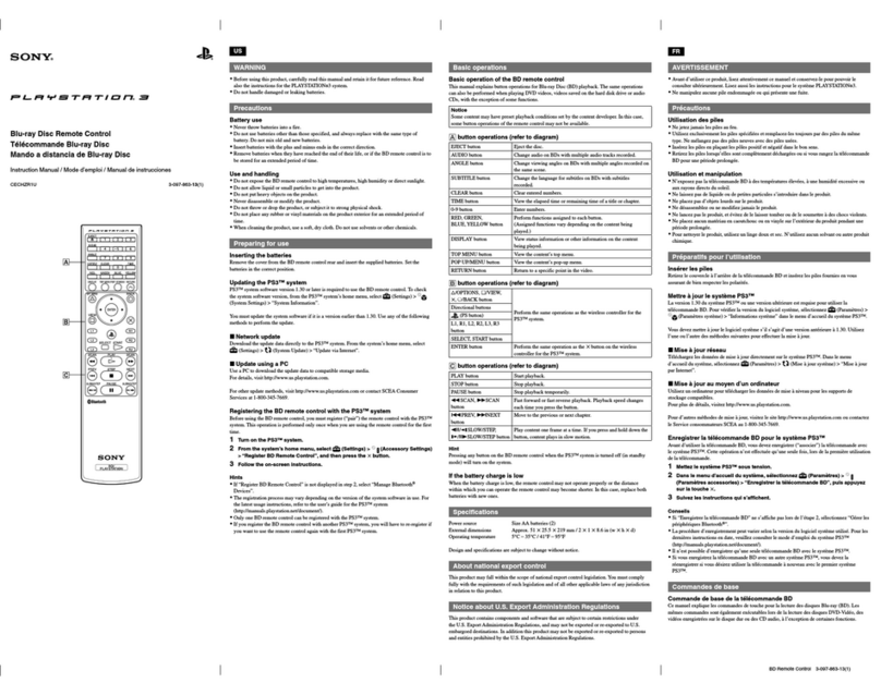 Sony 3-097-863-13 instruction manual