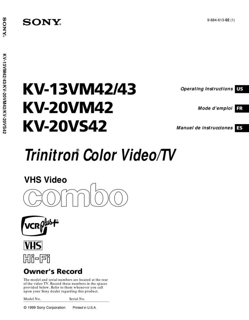 Sony KV-20VS42 operating instructions
