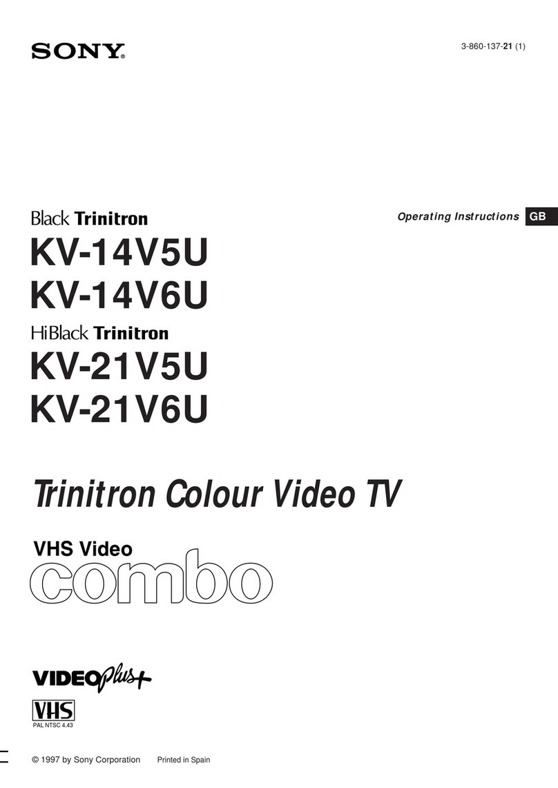 Sony Black Trinitron KV-14V5U operating instructions