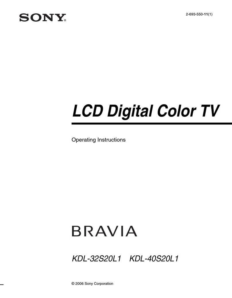 Sony KDL-32S20L1 - 32" Bravia Lcd Digital Color... operating instructions