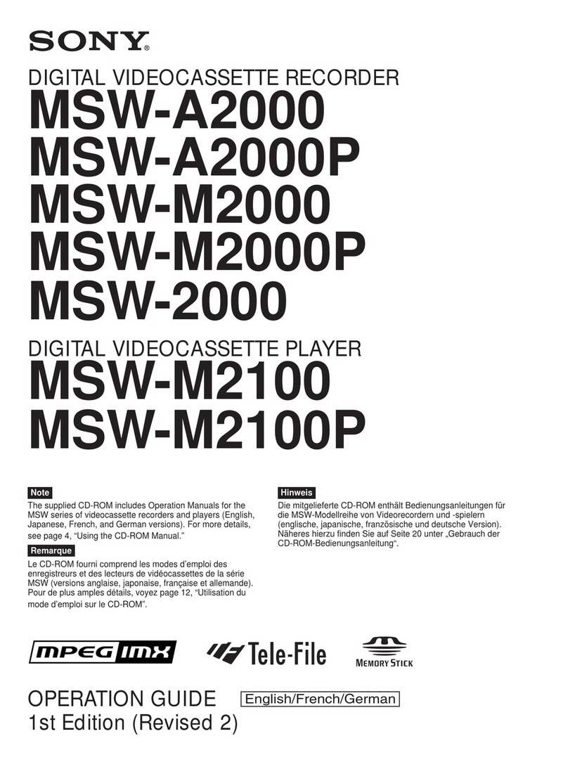 Sony MSW-A2000 User manual