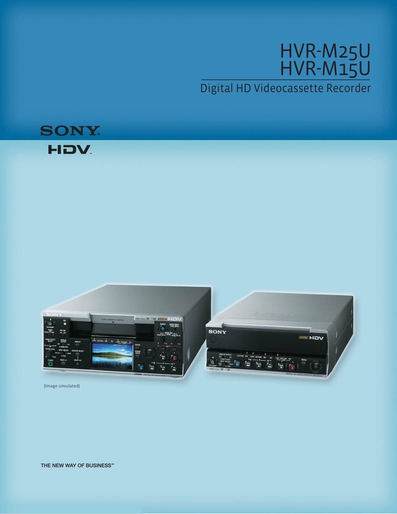 Sony HVR M25U - Professional Video Cassete... User manual