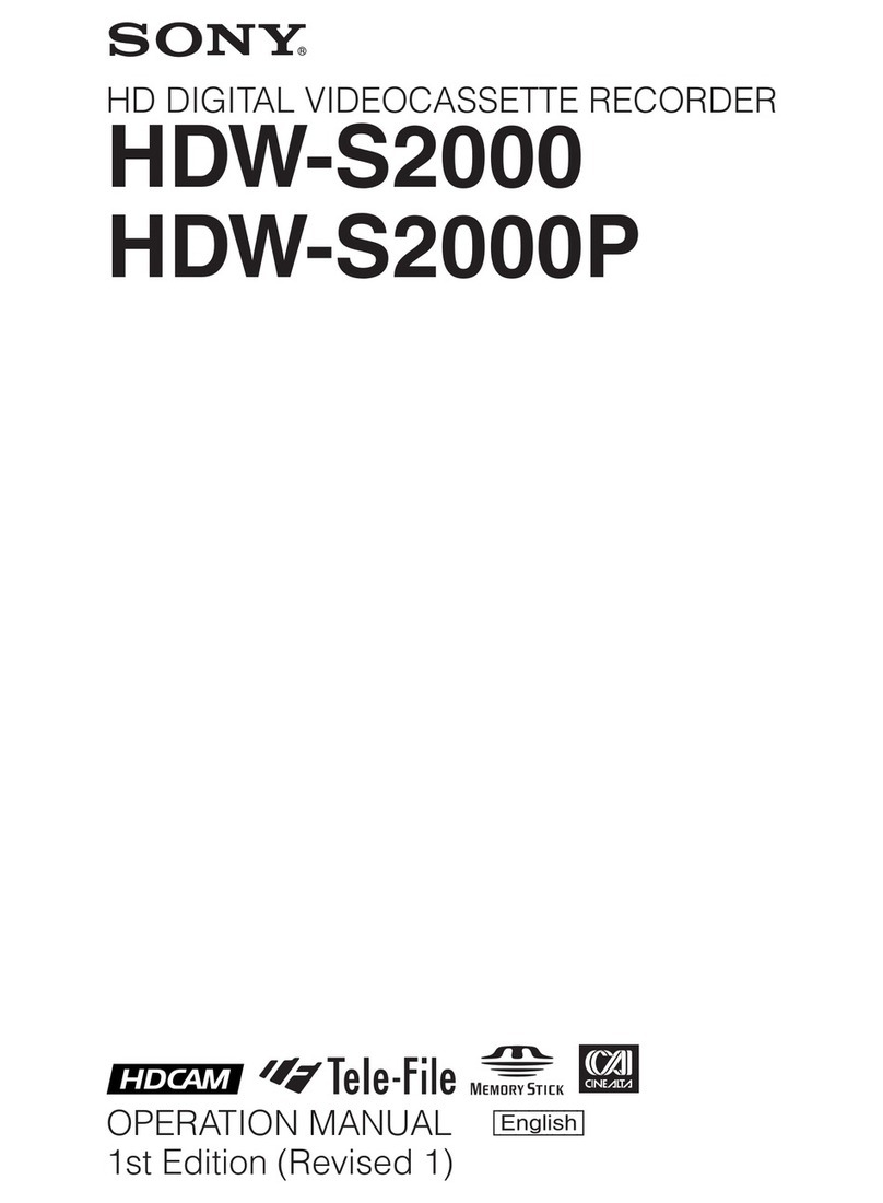 Sony HDW-S2000 Operation manual