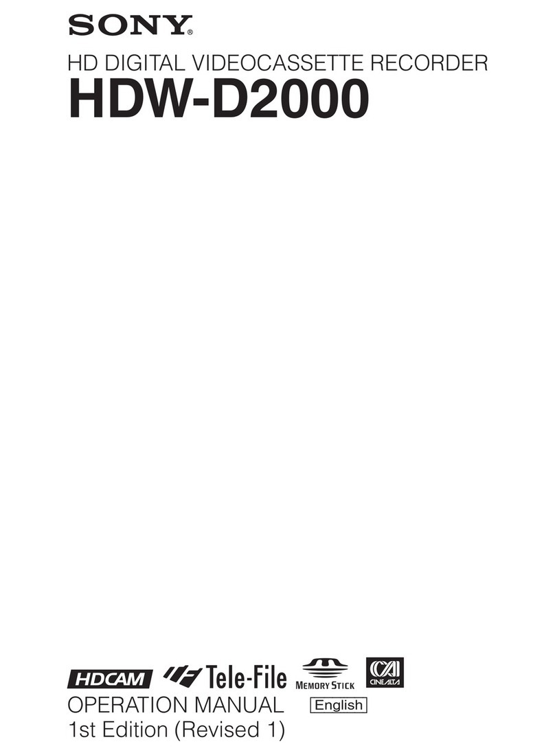 Sony HDW-D2000 User manual