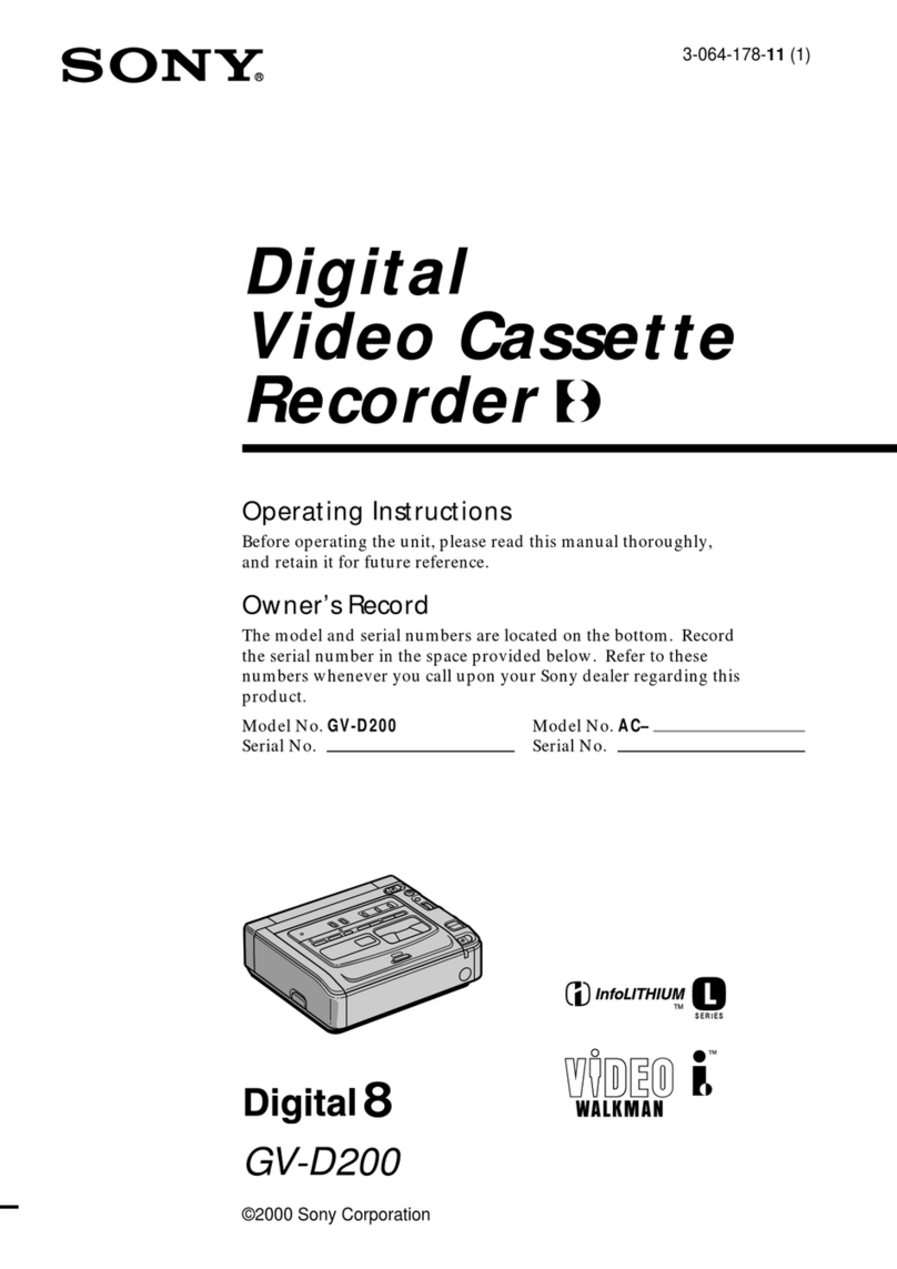 Sony Video Walkman GV-D200 operating instructions