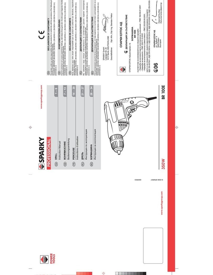 Sparky Group BR 100E instruction manual Sparky Group BR 100E instruction manual