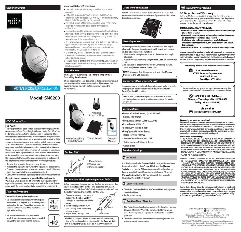 Southern Telecom SNC200 owner's manual