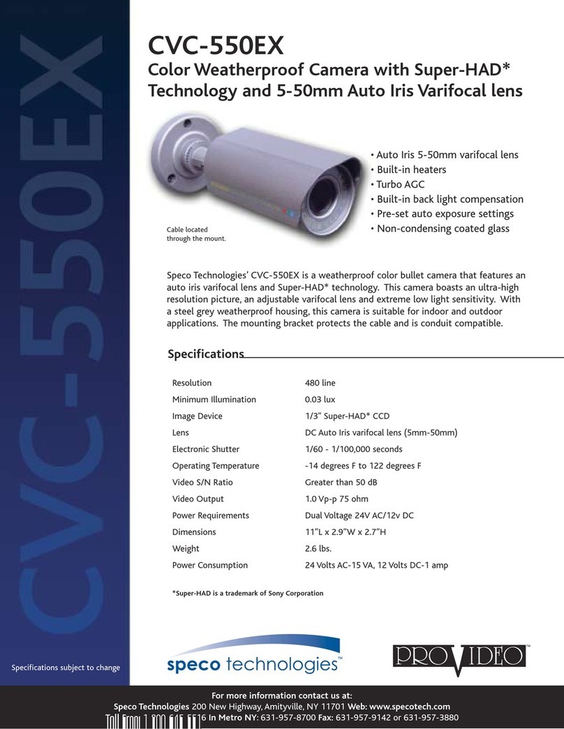 Speco CVC-550EX User manual