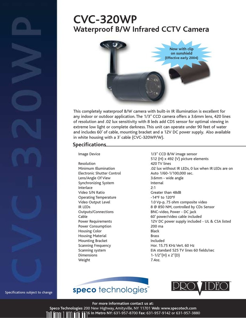 Speco CVC-320WP User manual