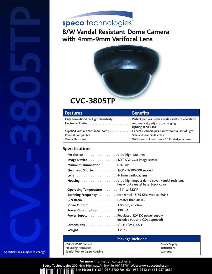 Speco CVC-3805 User manual Speco CVC-3805 User manual