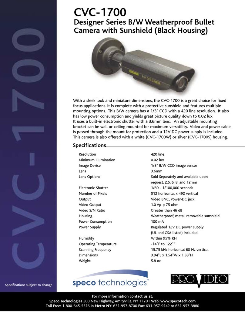 Speco CVC-1700 User manual