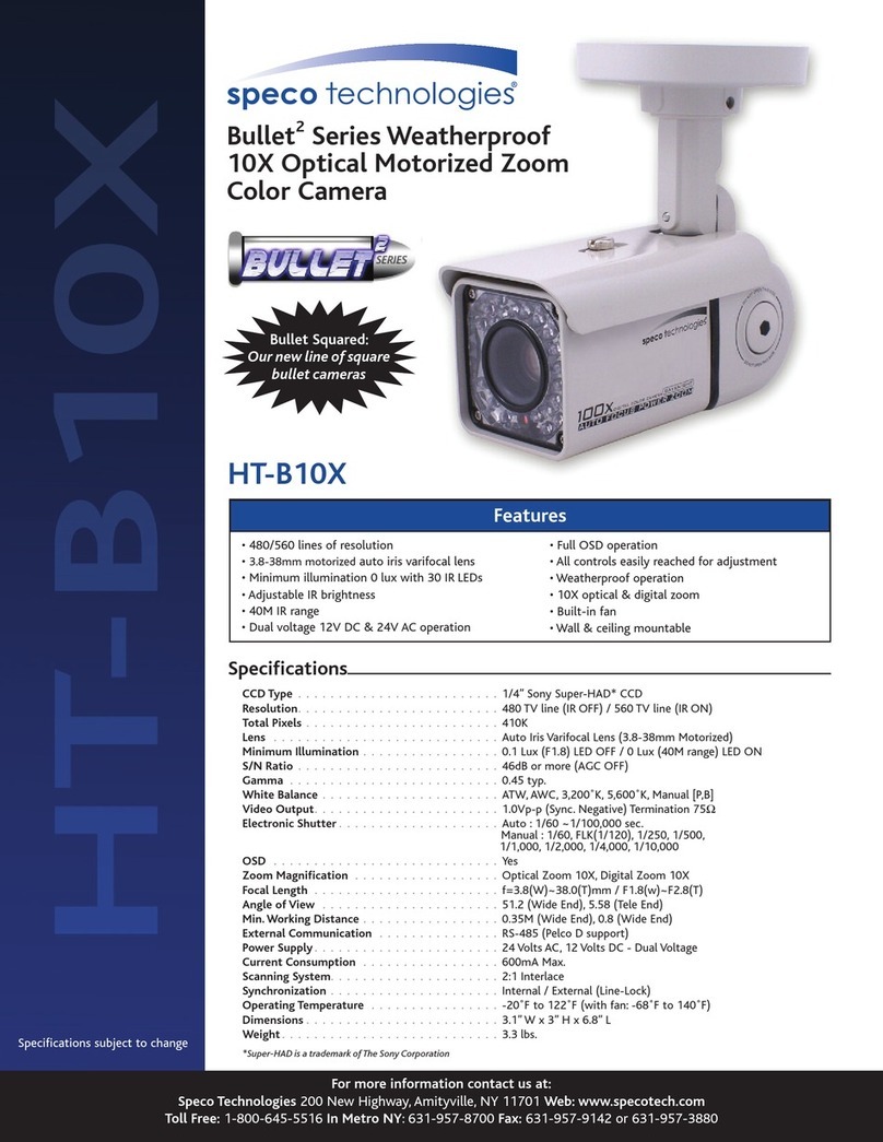 Speco Bullet2 HT-B10X Specifications