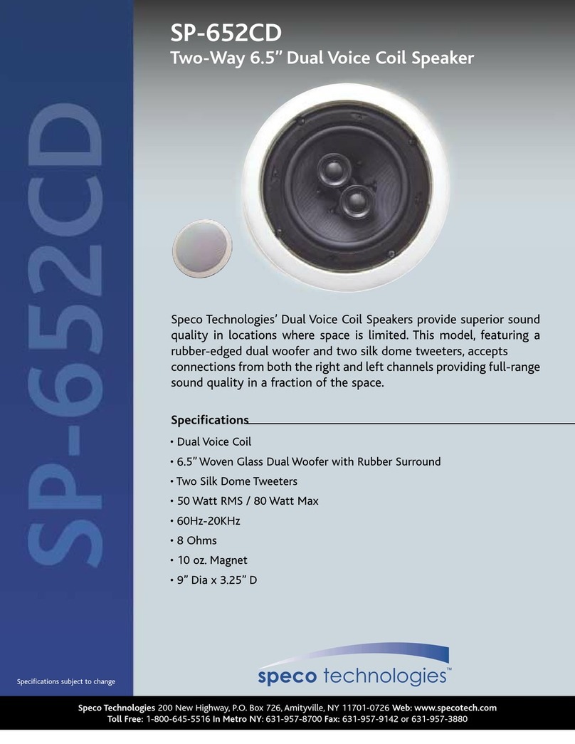Speco SP-652CD Specifications