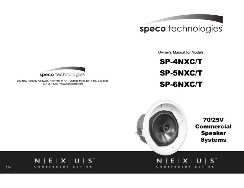 Speco Nexus Contractor SP-5NXC/T owner's manual