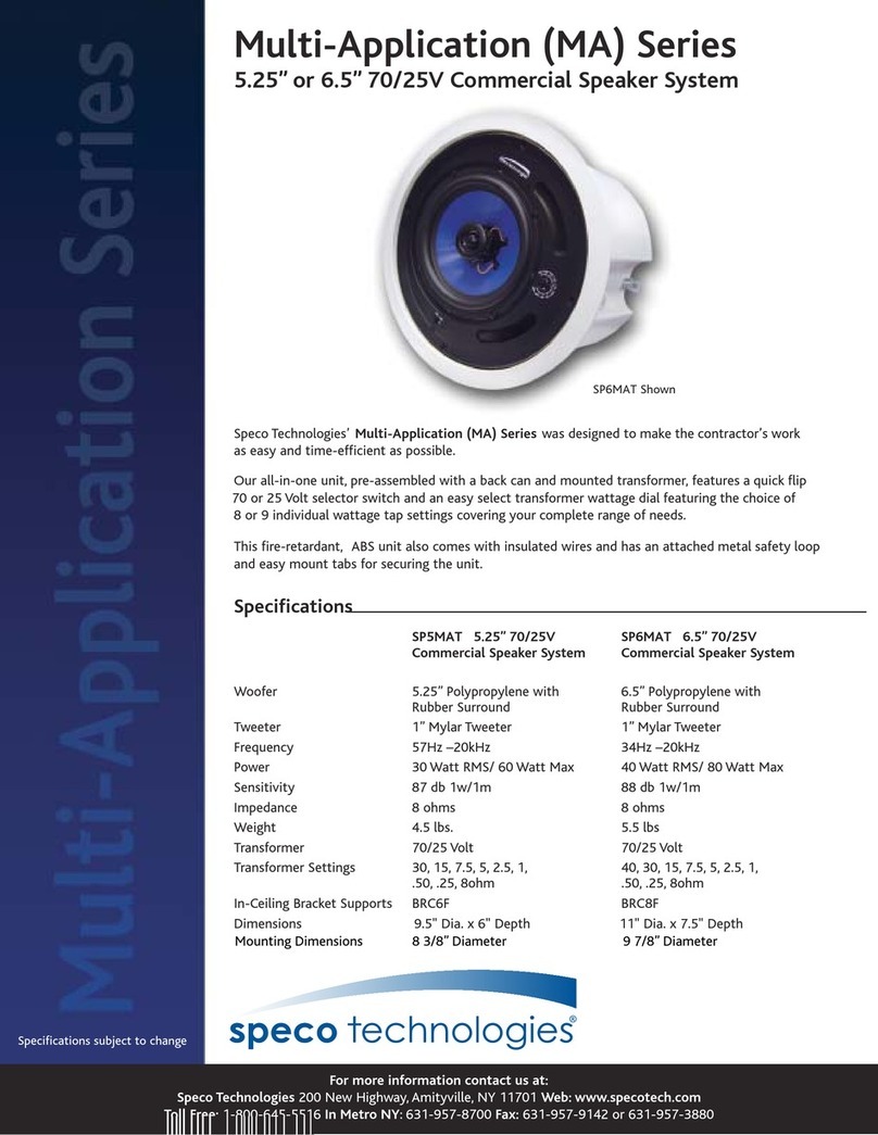 Speco SP6MAT User manual