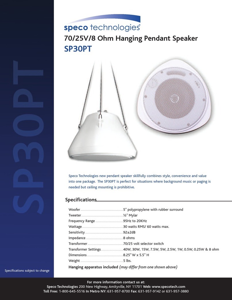 Speco SP30PT Specifications