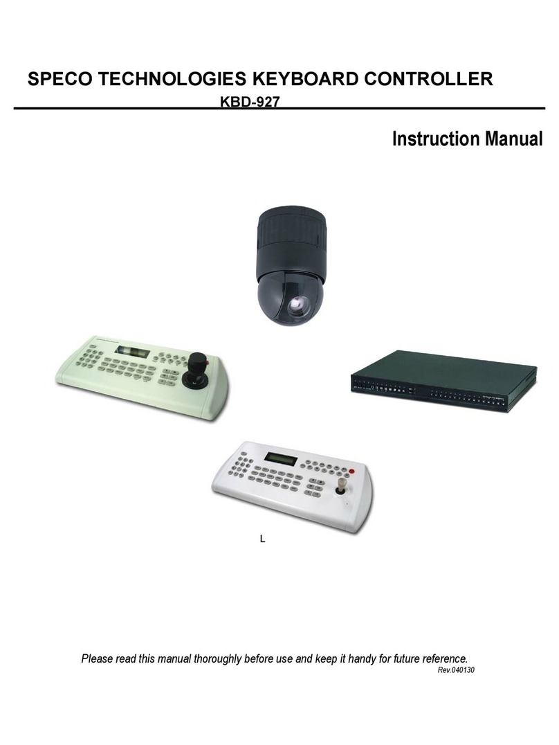 Speco KBD-927 instruction manual