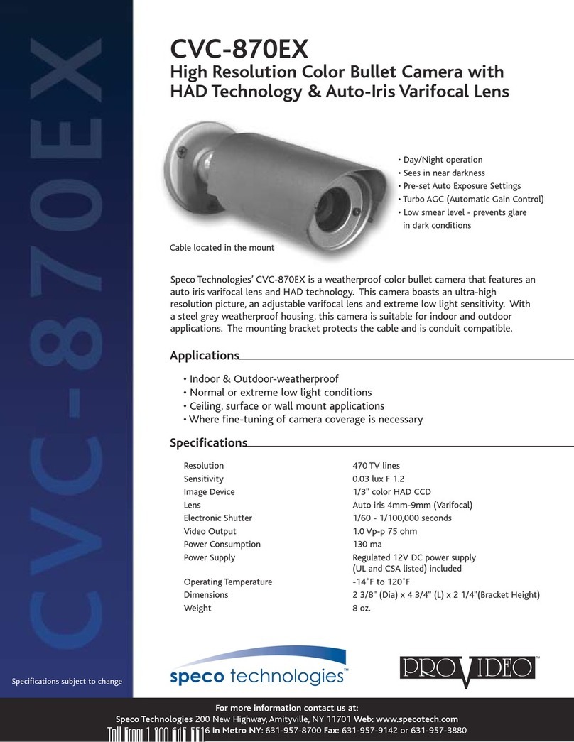Speco ProVideo CVC-870EX User manual