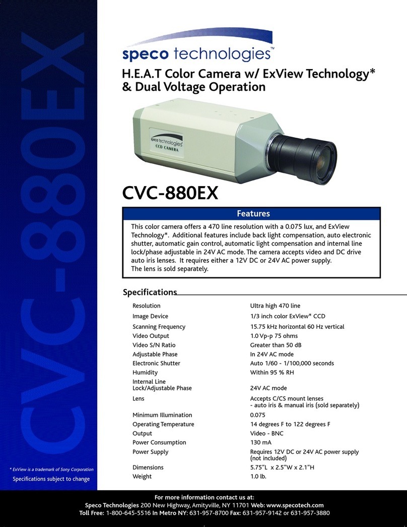 Speco CVC-880EX User manual