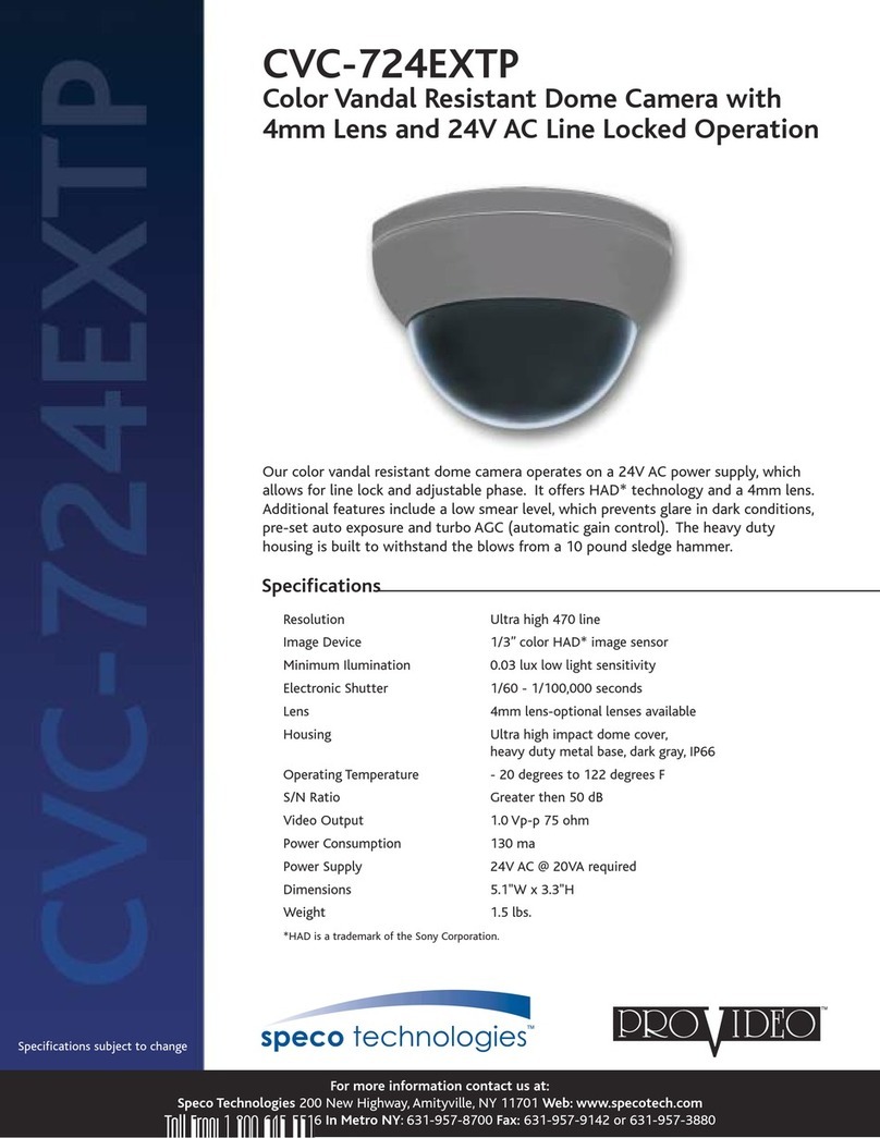 Speco ProVideo CVC-724EXTP User manual Speco ProVideo CVC-724EXTP User manual