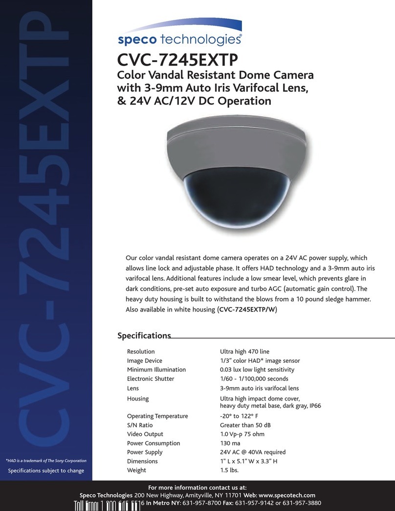 Speco CVC-7245EXTP Specification sheet