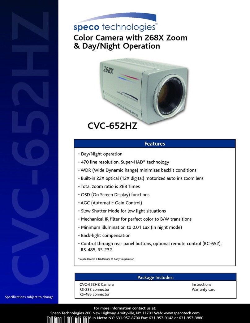Speco CVC-652HZ User manual Speco CVC-652HZ User manual