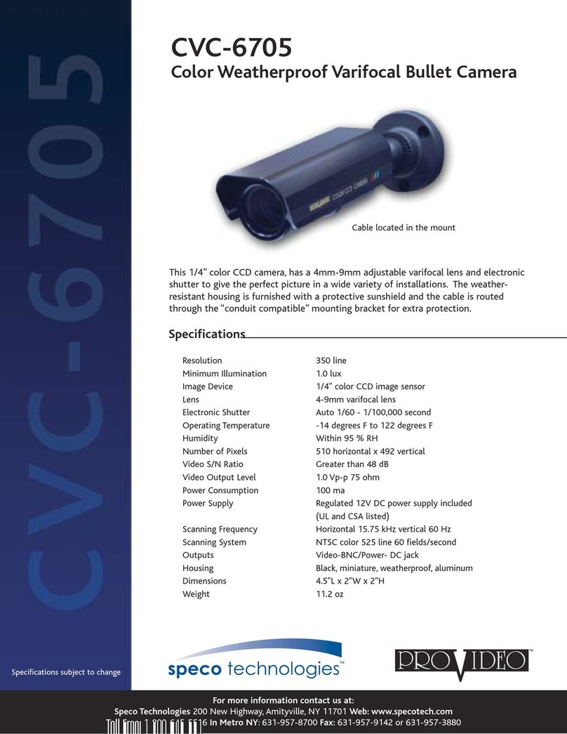 Speco ProVideo CVC-6705 User manual