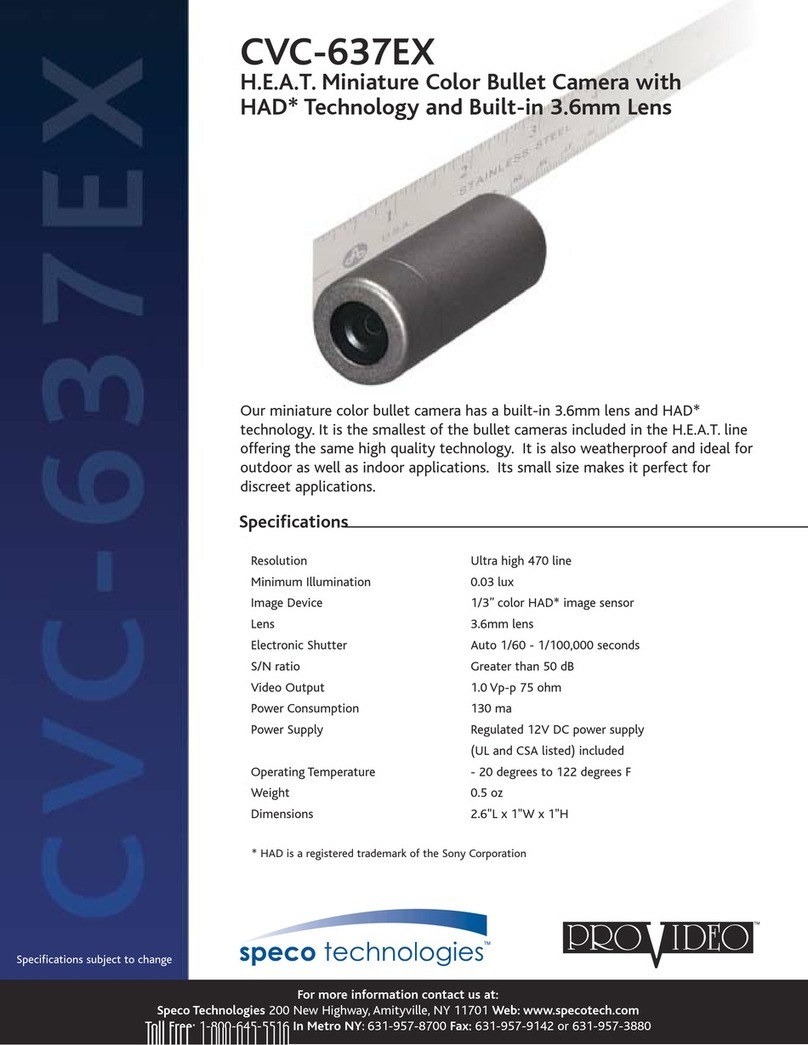 Speco CVC-637EX User manual