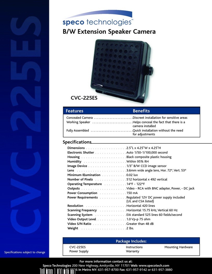 Speco CVC-225ES User manual Speco CVC-225ES User manual