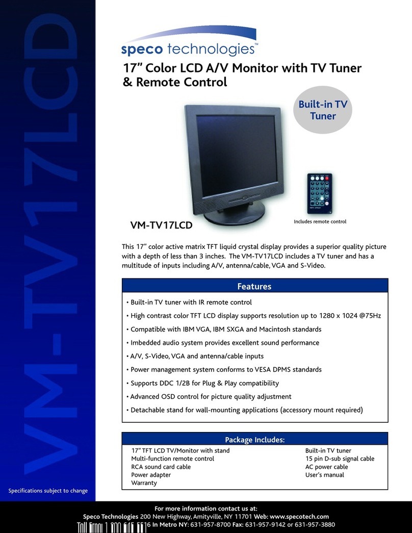 Speco VM-TV17LCD User manual